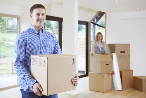 Mover handling furniture with care