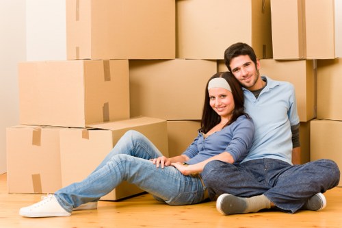 Careful unloading during a flat move in Lambeth