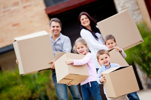 Professional movers loading furniture for a short notice move in Lambeth