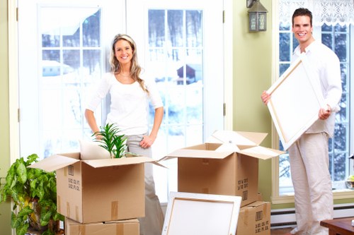 Bank transfer and secure checkout concept for moving services
