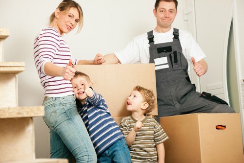 Household items prepared for transport in Lambeth